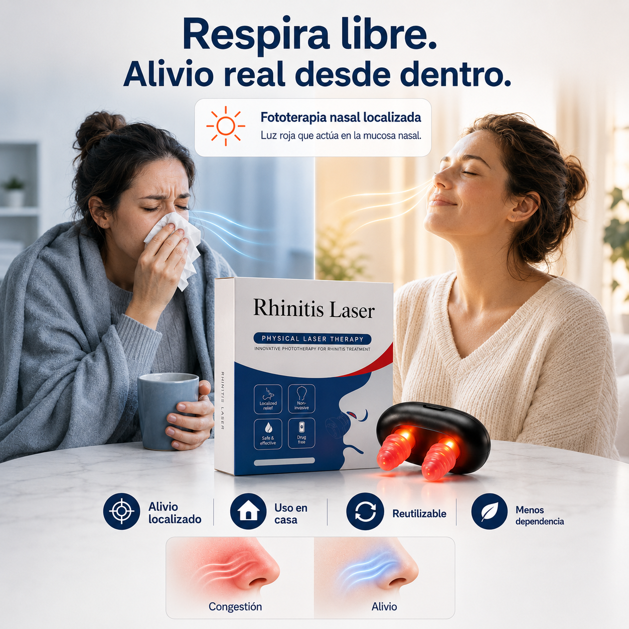 Rhinitis Laser™: Vuelve a Respirar, Sin Pastillas