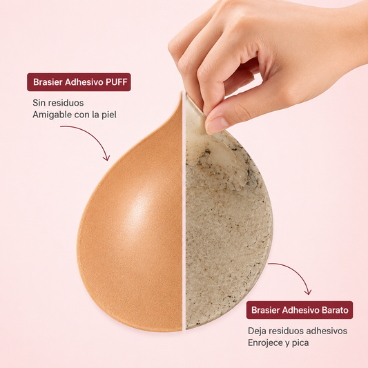 2x1 Puff Brasier Adhesivo Invisible™: Levanta tu Busto. Desaparece el Brasier.