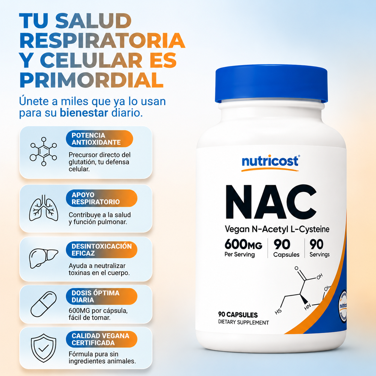NUTRICOST NAC™: Solución Natural en 2 Semanas