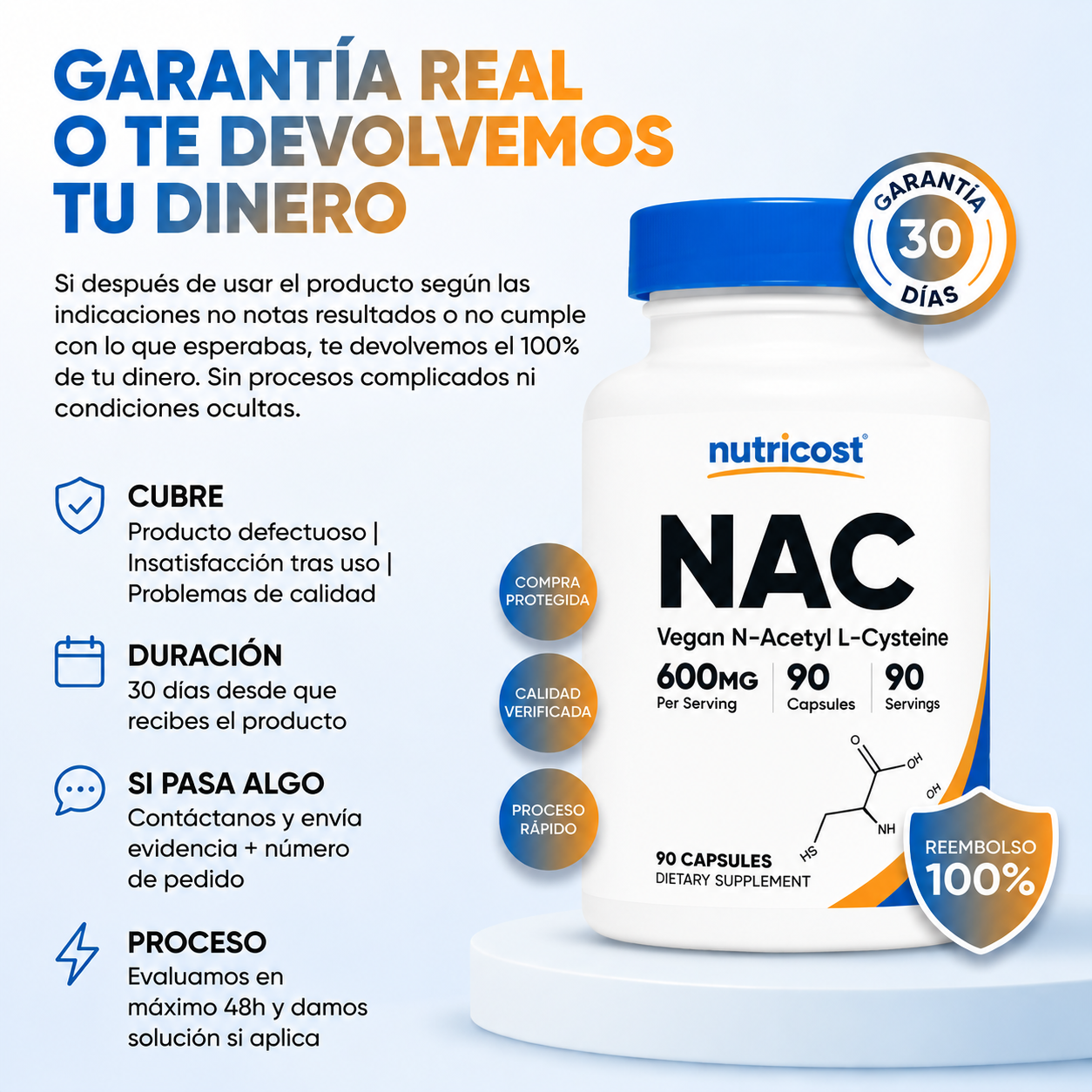 NUTRICOST NAC™: Solución Natural en 2 Semanas