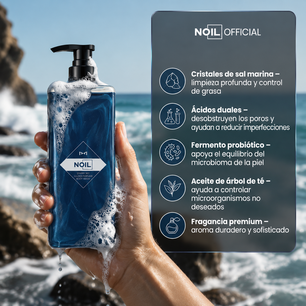 Noil-Gel Corporal™: Aroma de 72 Horas + Piel sin Granitos