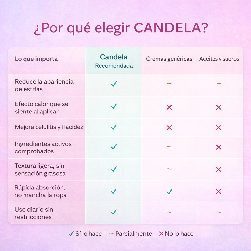 Candela Crema™: Piel Lisa sin Estrías, desde Hoy