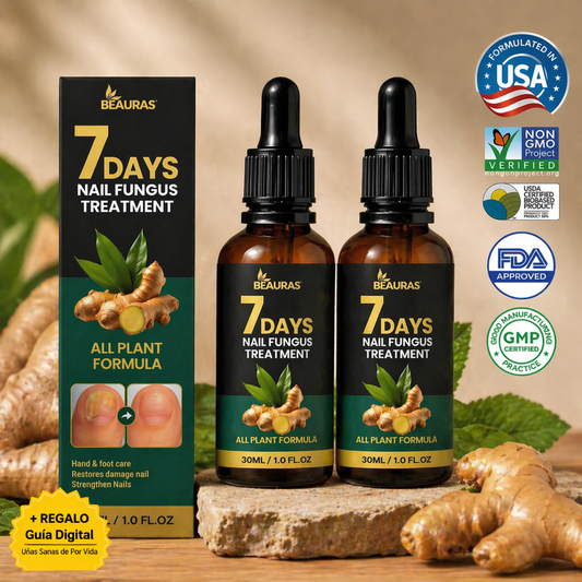 2x1 Sérum Eliminador de Hongos: Uñas Fuertes y Sanas en 7 Días