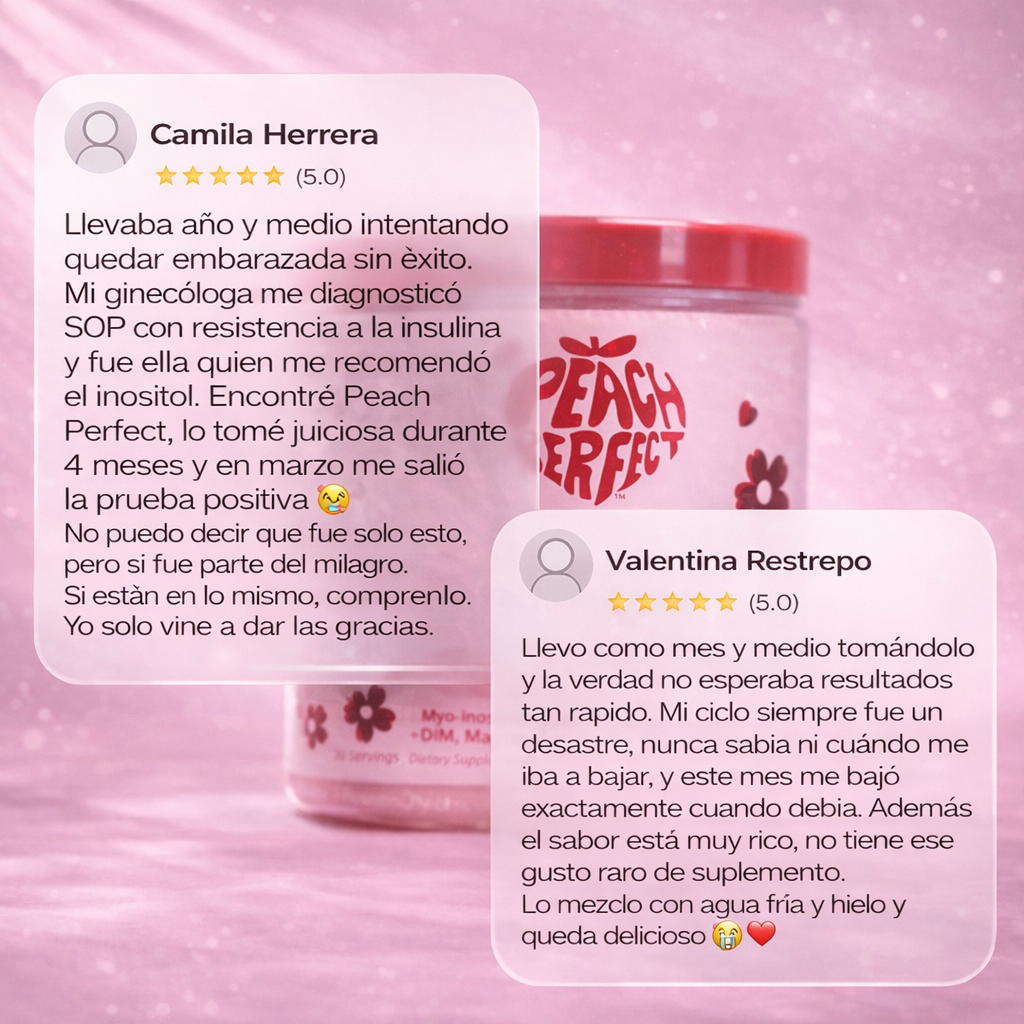 Peach Perfect Multivitamínico con Inositol: Tu Equilibrio Hormonal en un Vaso