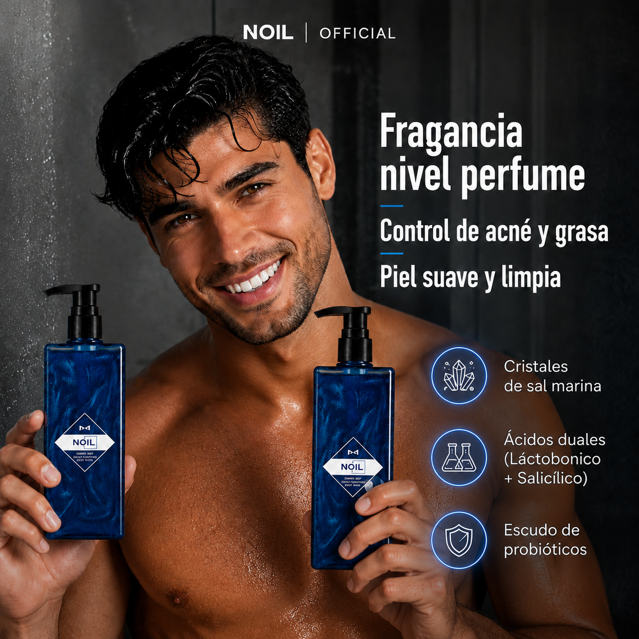 2x1 Noil-Gel Corporal™: Aroma de 72 Horas + Piel sin Granitos
