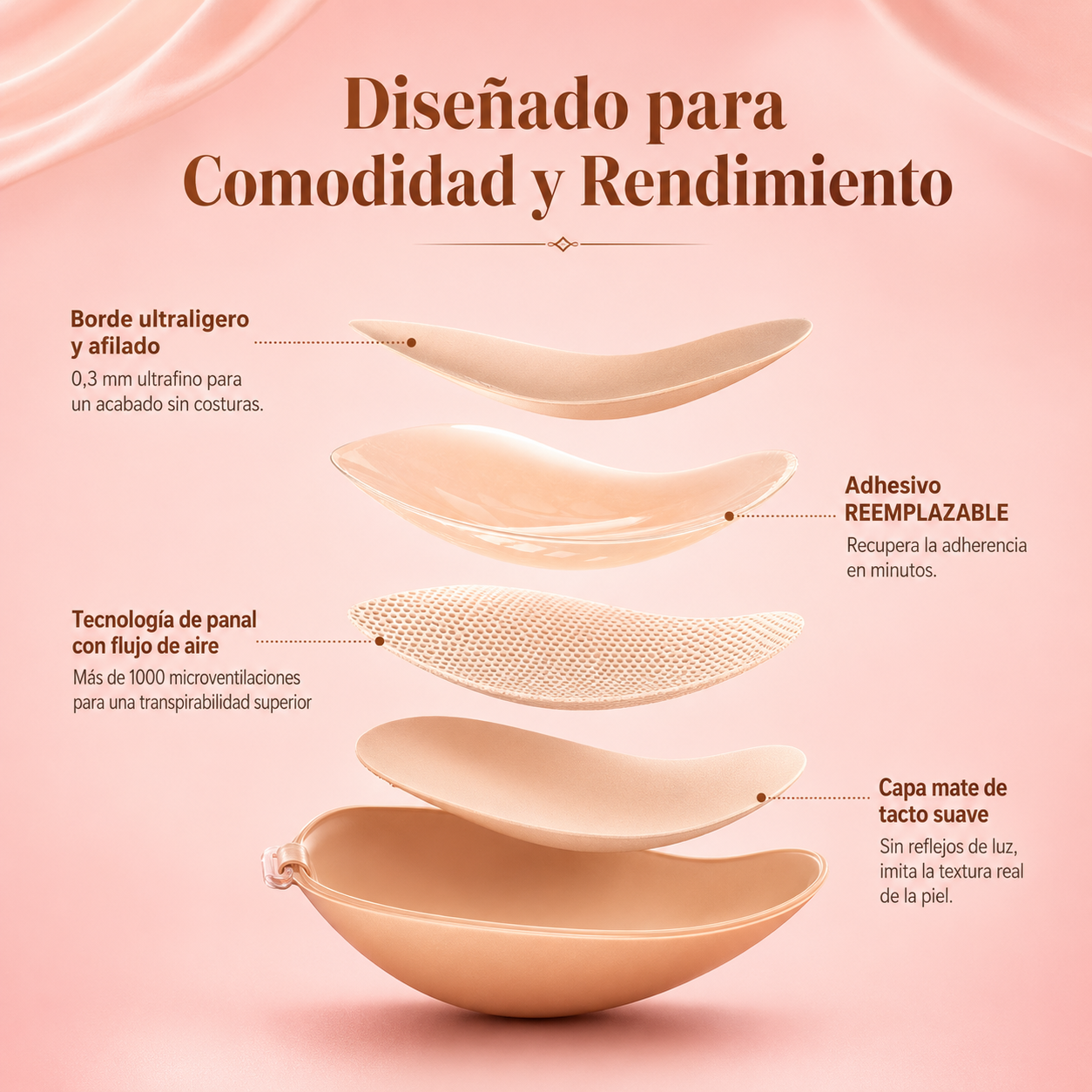 2x1 Puff Brasier Adhesivo Invisible™: Levanta tu Busto. Desaparece el Brasier.