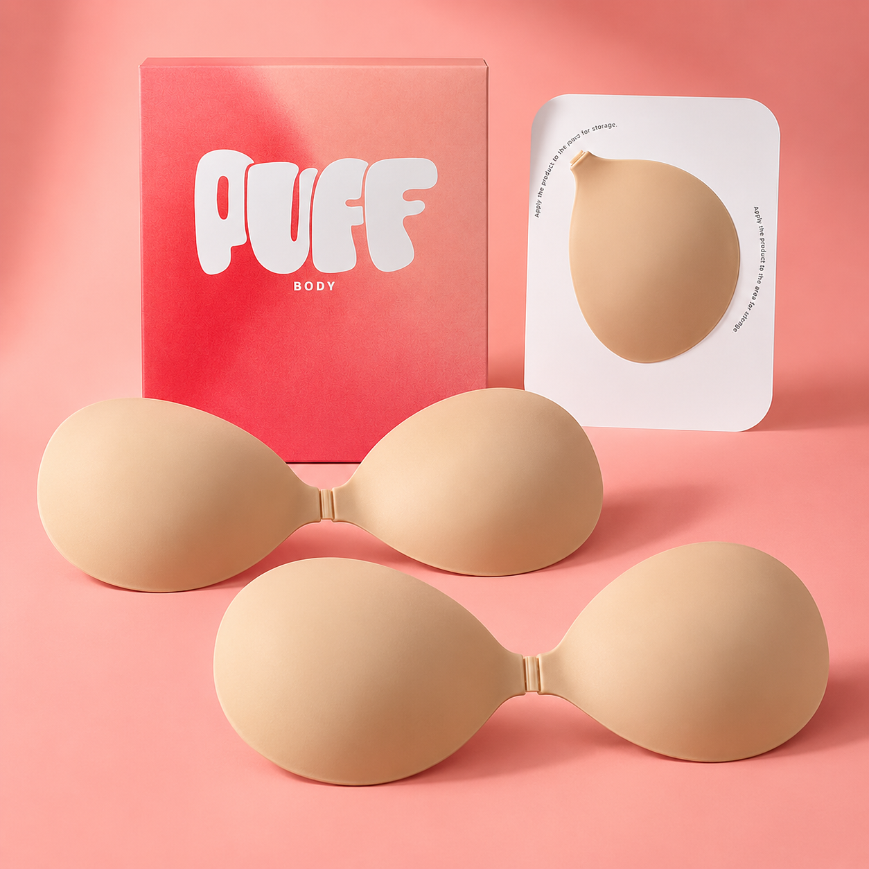 2x1 Puff Brasier Adhesivo Invisible™: Levanta tu Busto. Desaparece el Brasier.