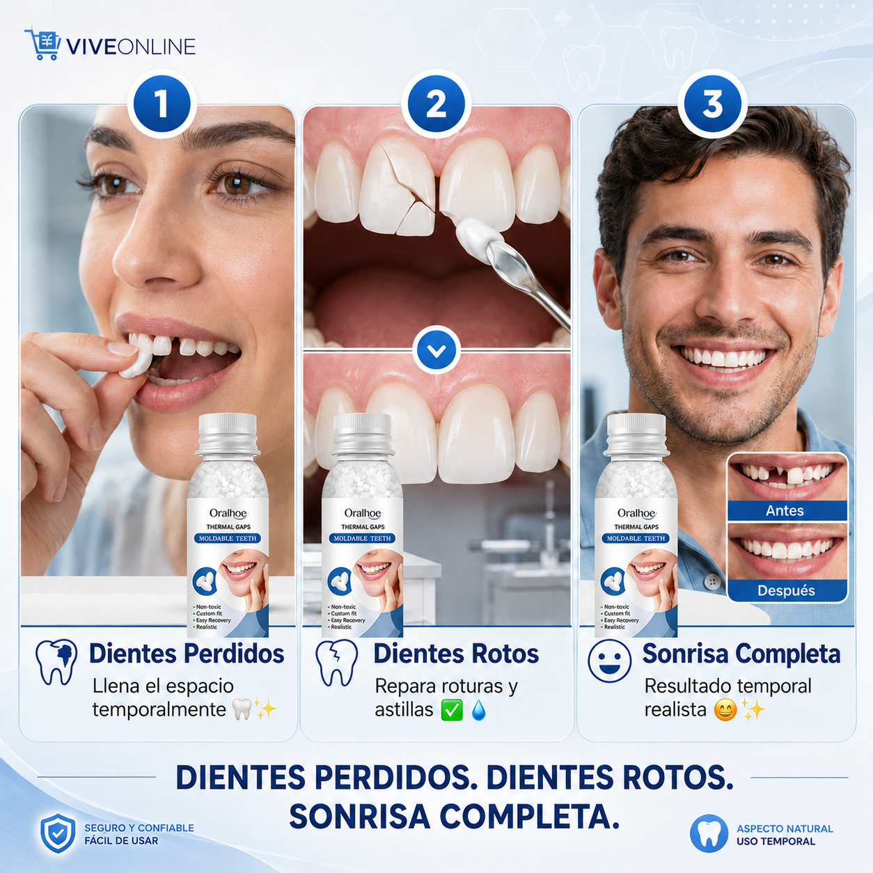 Resina Moldeadora Dental™: Sonríe Sin Inseguridad en 5 Minutos