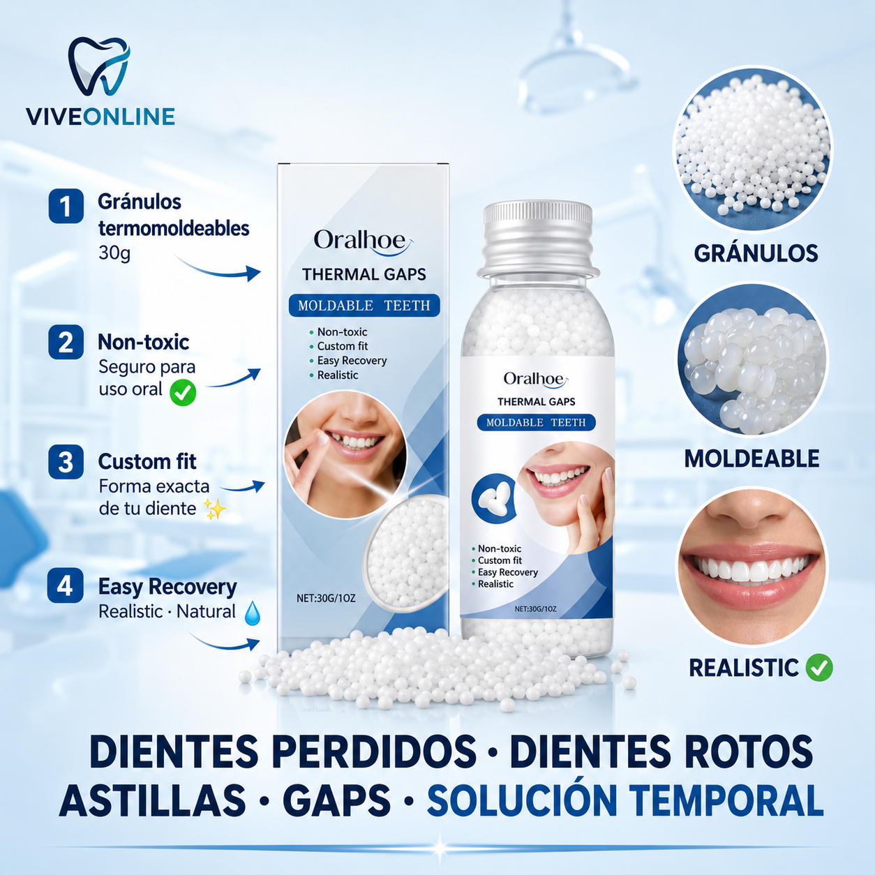 Resina Moldeadora Dental™: Sonríe Sin Inseguridad en 5 Minutos
