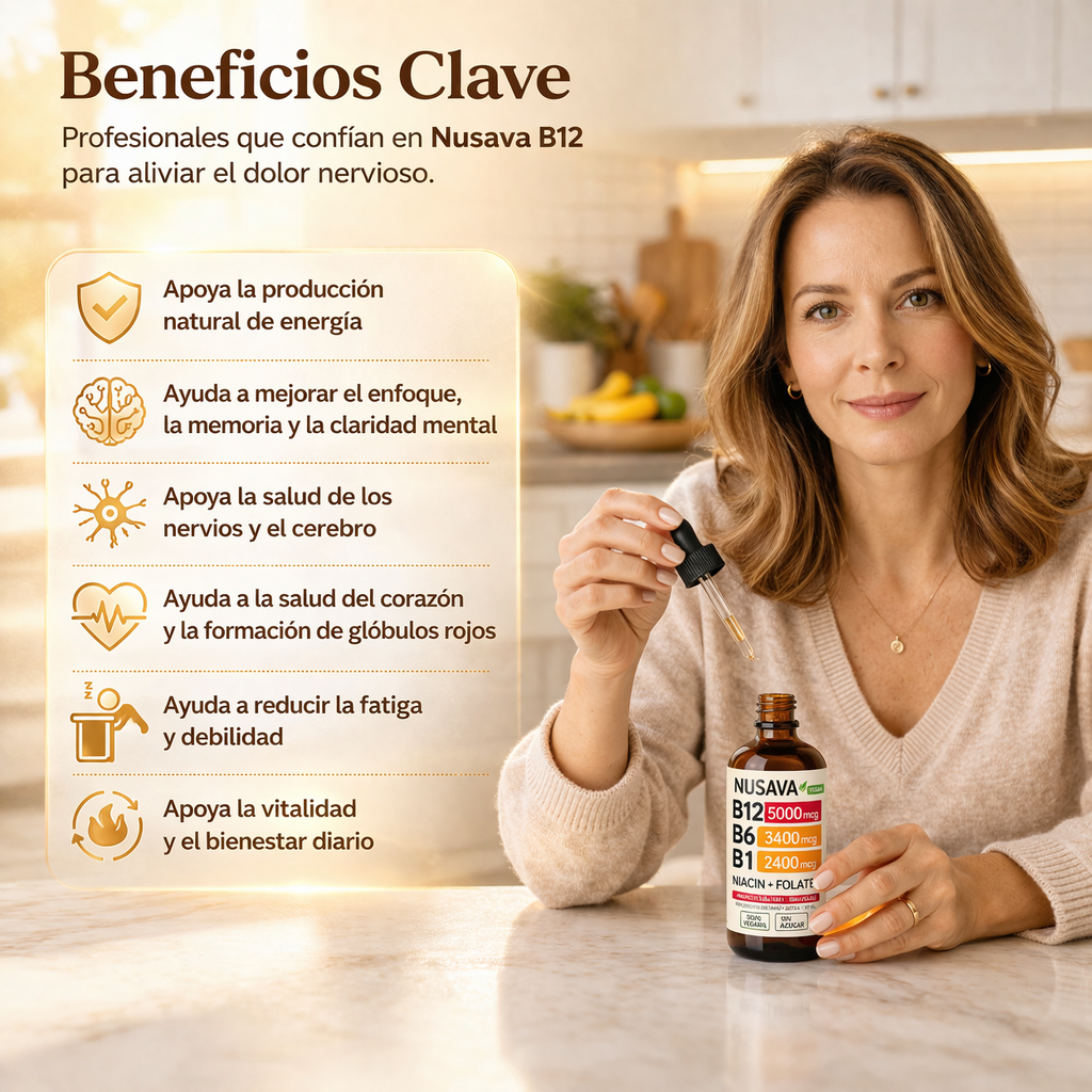 2x1 Vitamina B12: Repara Tus Nervios Desde La Primera Gota