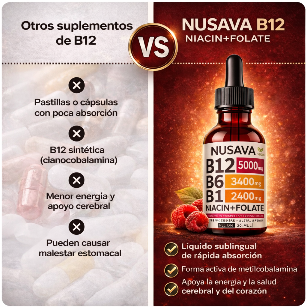 2x1 Vitamina B12: Repara Tus Nervios Desde La Primera Gota